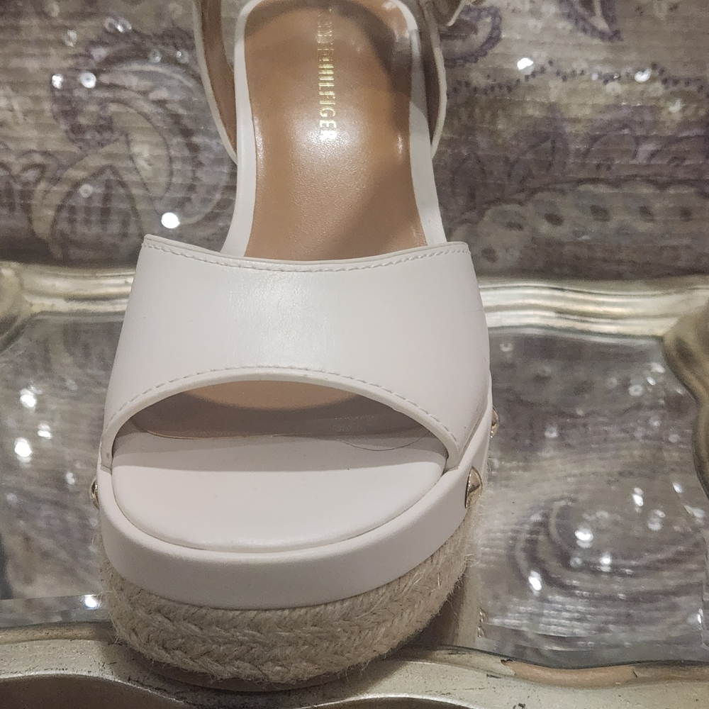 Tommy Hilfiger White Platform Sandals